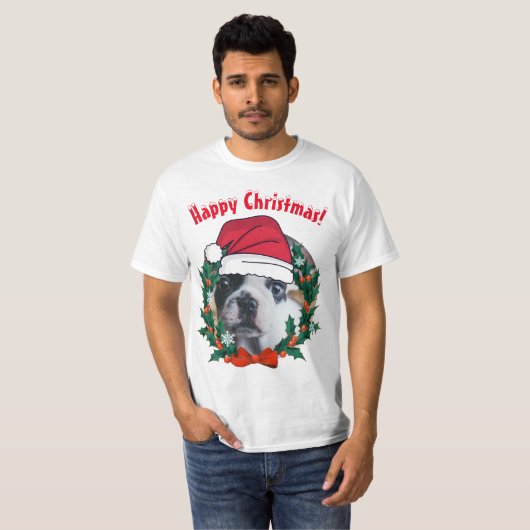 Aangepaste Merry Xmas. T-shirt (Voorkant volledig)