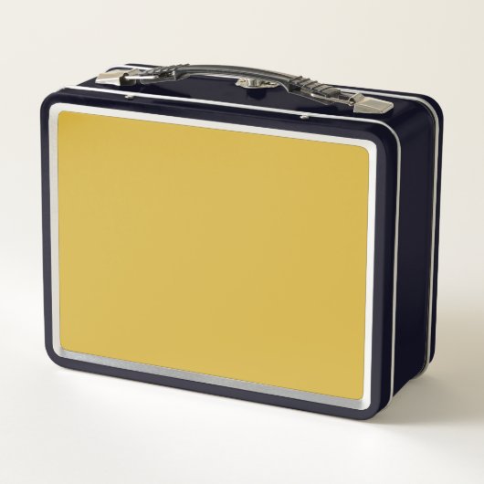 Aangepaste metalen gouden lunchbox – Slank en func (Achterkant)