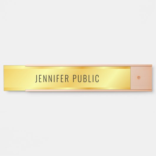 Aangepaste metalen handmatige Faux Gold-deur Deurbordje (Voorkant)