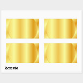 Aangepaste, metalen look Faux Gold Blank Sjabloon Rechthoekige Sticker (Vel)