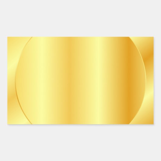 Aangepaste metalen look nep goud lege sjabloon rechthoekige sticker (Voorkant)