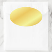 Aangepaste metalen look nep gouden blanco sjabloon ovale sticker (Tas)