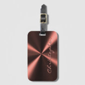 Aangepaste metalen radiale look - koper bagagelabel (Voorkant (verticaal))