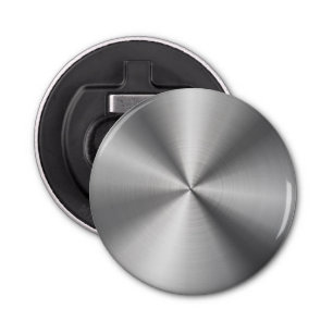 Aangepaste metalen radiale textuur button flesopener