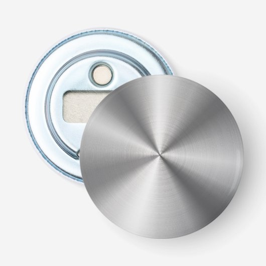 Aangepaste metalen radiale textuur button flesopener (Voorkant)