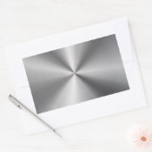 Aangepaste metalen radiale textuur rechthoekige sticker (Envelop)