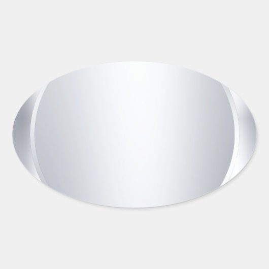 Aangepaste metalen zilver Blanco Sjabloon Ovale Sticker (Voorkant)