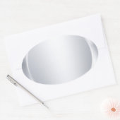 Aangepaste metalen zilver Blanco Sjabloon Ovale Sticker (Envelop)