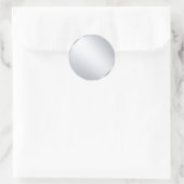 Aangepaste Metallic Silver Blank Moderne Sjabloon Ronde Sticker (Tas)