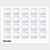 Aangepaste Metallic Zilver Zwart Blanco Sjabloon Vierkante Sticker (Vel)