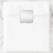 Aangepaste Metallic Zilver Zwart Blanco Sjabloon Vierkante Sticker (Tas)