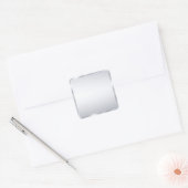 Aangepaste Metallic Zilver Zwart Blanco Sjabloon Vierkante Sticker (Envelop)