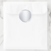 Aangepaste Metallic Zilveren Look Lege Moderne Sja Ronde Sticker (Tas)