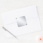 Aangepaste Metallic Zilveren Uiterlijk Lege Modern Vierkante Sticker (Envelop)