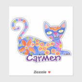 Aangepaste Mexicaanse Alebrije Vinyl sticker - Cat (Vel)