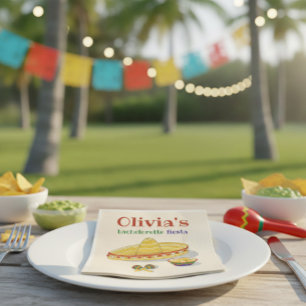 Aangepaste Mexicaanse Fiesta Meisjesuitje Feest  Servet