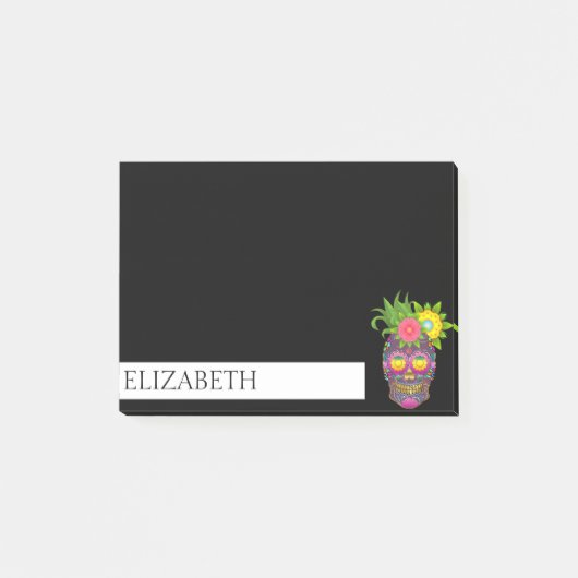 Aangepaste Mexicaanse Suikerschedel Halloween Po Post-it® Notes (Voorkant)