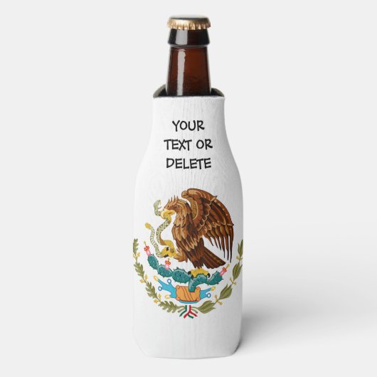 Aangepaste Mexicaanse vlag Flesjeskoeler (Fles Voorkant)
