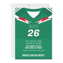Aangepaste Mexicaanse voetbalshirt verjaardagsuitn
