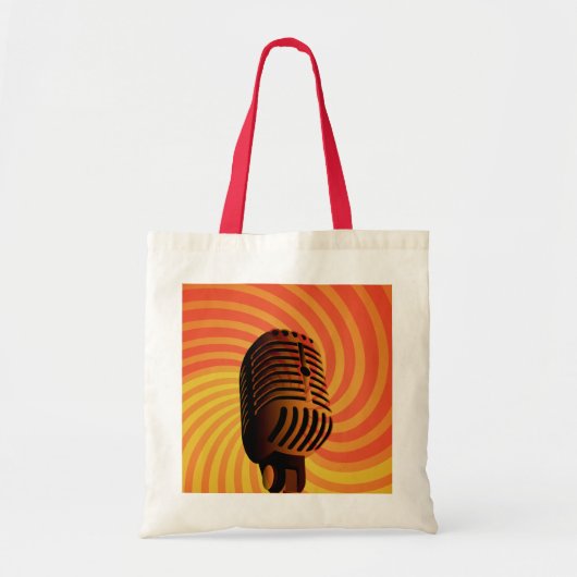 Aangepaste microfoontas Retro - kies stijl Tote Bag (Voorkant)