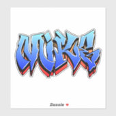 Aangepaste "Mike" graffiti Vinyl Sticker (Vel)