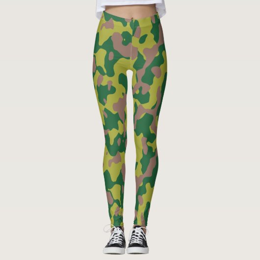 Aangepaste militaire camouflage stijl 1 leggings (Voorkant)
