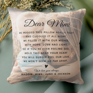 Aangepaste Mimi Bericht Foto Modern Moederdag Kussen