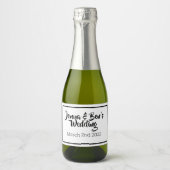 Aangepaste MIni Mousserende Wijn label Sparkling Wijnetiket (Voorkant)