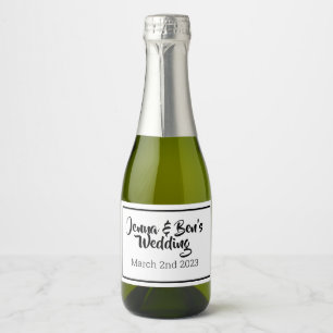 Aangepaste MIni Mousserende Wijn label Sparkling Wijnetiket