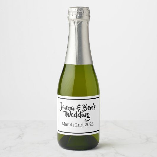 Aangepaste MIni Mousserende Wijn label Sparkling Wijnetiket (Voorkant)