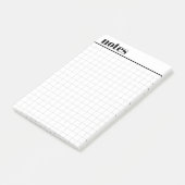 Aangepaste mini ruitjespapier plaknotities, 10 cm post-it® notes (Schuin)