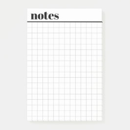 Aangepaste mini ruitjespapier plaknotities, 10 cm  post-it® notes