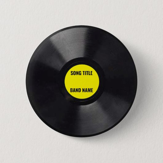 Aangepaste Mini Vinyl LP Button (Voorkant)