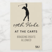 Aangepaste Mini Wijn 19e Gat (10) Golf Mini Etiket (Enkel label)