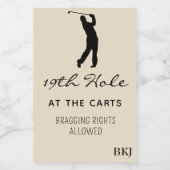 Aangepaste Mini Wijn 19e Gat (10) Golf Mini Wijn Etiket (Enkel label)