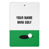 Aangepaste miniatuur golfscorecard-houder mini klembord (Achterkant)