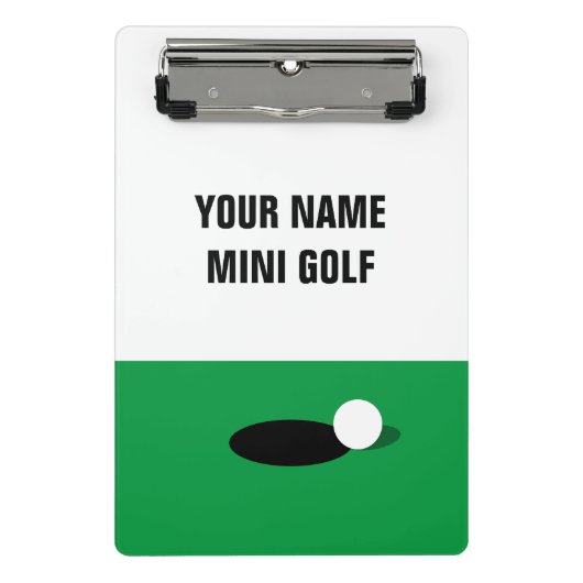 Aangepaste miniatuur golfscorecard-houder mini klembord (Voorkant)