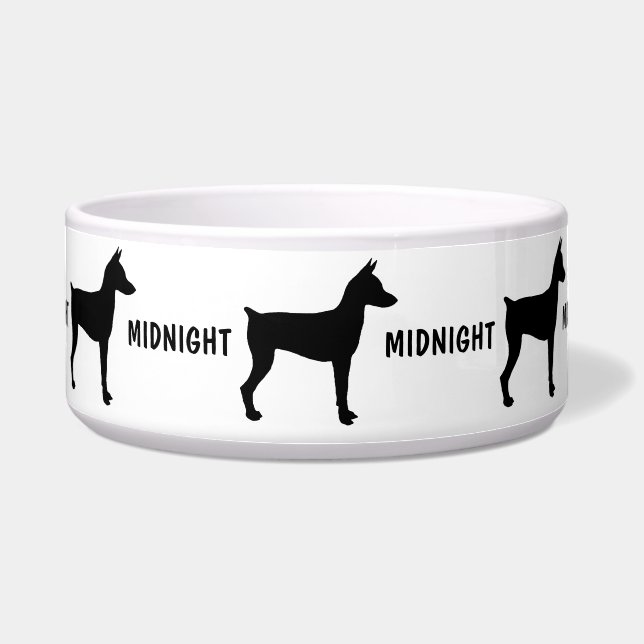 Aangepaste miniatuur Pinscher Dog Bowl Voerbakje (Voorkant)