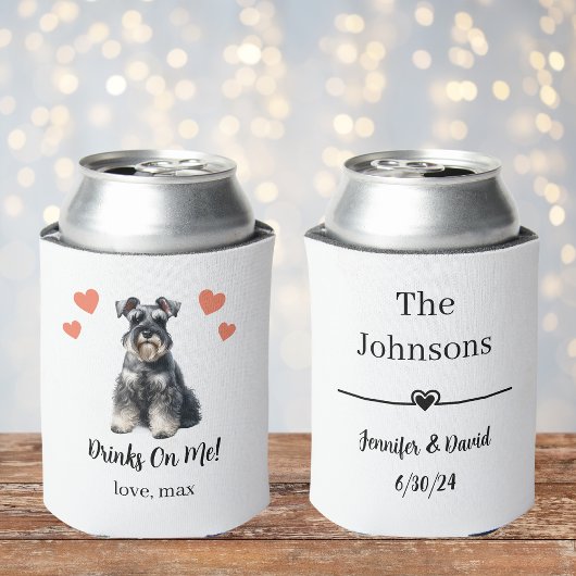 Aangepaste miniatuur Schnauzer Pet Wedding Koelbox Blikjeskoeler