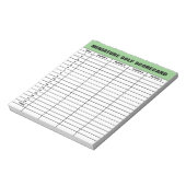 Aangepaste miniatuur sjabloon golfscorecard notitieblok (Gedraaid)