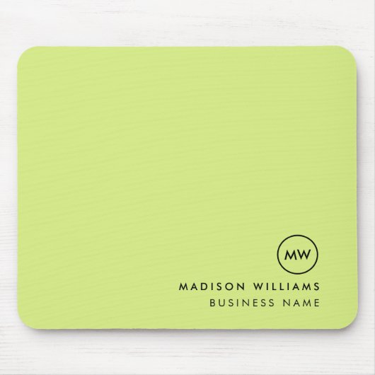 Aangepaste Minimaal Monogram Muismat (Voorkant)