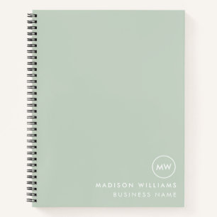 Aangepaste Minimaal Monogram Notitieboek