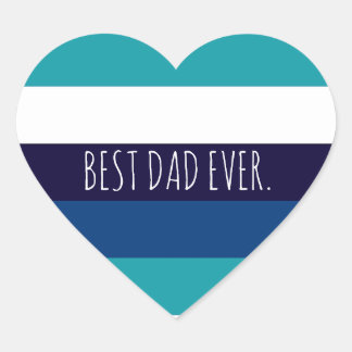 Aangepaste Minimal Best Dad Ever Vaderdag Hart Sticker