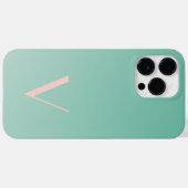 Aangepaste minimale gradiënt Blauwgroen Modern Mon Case-Mate iPhone Case (Achterkant (horizontaal))