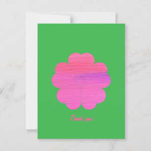 Aangepaste Minimale Moderne Geometrische Roze Bloe Briefkaart