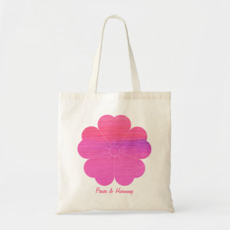 Aangepaste Minimale Moderne Geometrische Roze Bloe Tote Bag