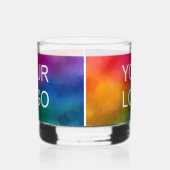 Aangepaste minimale Sjabloon Modern Elegant Logo h Whisky Glas (Links)