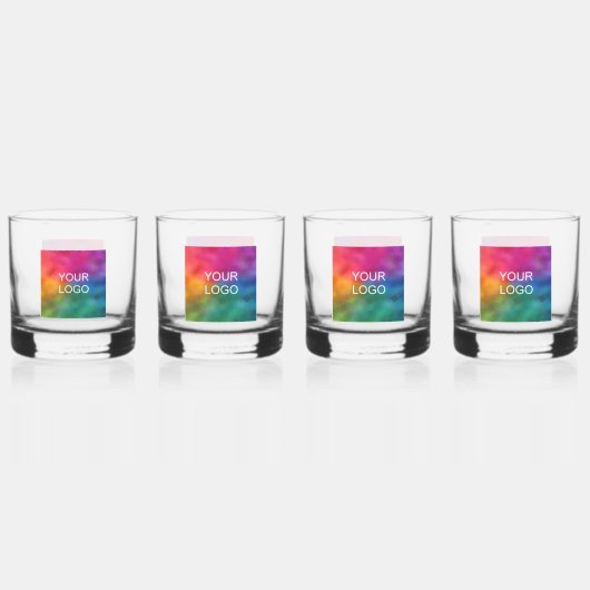 Aangepaste Minimale Sjabloon Zakelijke Logo Set va Whisky Glas (Voorkant)