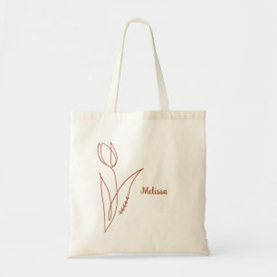 Aangepaste minimale ventilator met naam tote bag