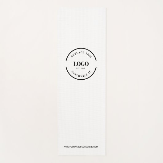 Aangepaste minimale White Business Logo-website Yogamat (Voorkant)